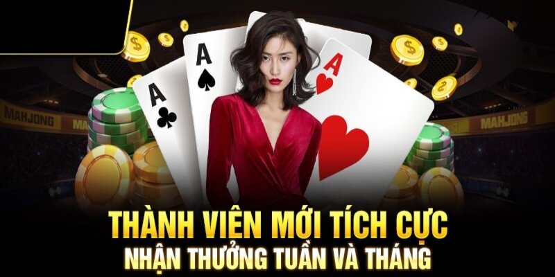 Thành viên mới nhận thưởng ngập tràn theo tuần theo tháng